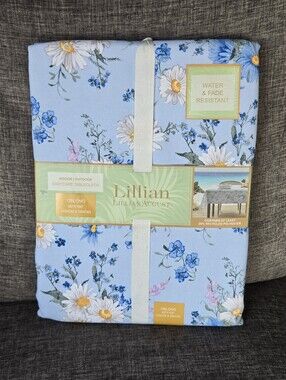 Lillian August Home Floral Oblong Indoor / Outdoor Tablecloth 60”x104”